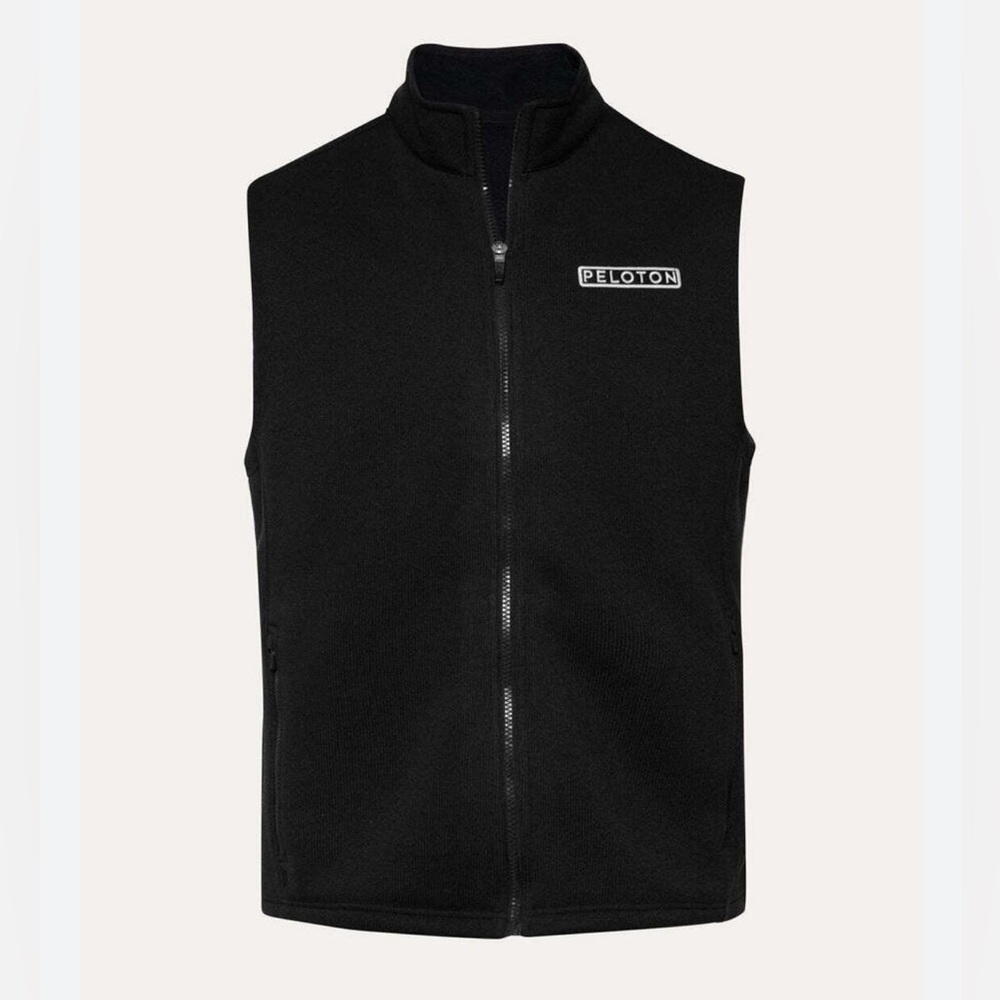 RHONE x Peloton Mens Black Bond Fleece Vest Full Zip Jacket Size M NWT